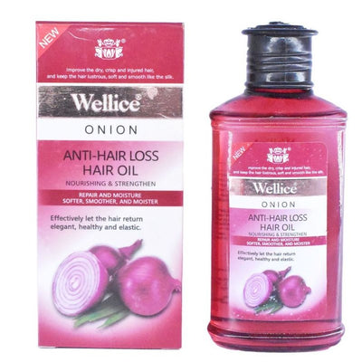 Wellice Repair & Moisture Softer Smoother & Moister Hair Oil For Men & Women - 150mlb - Onion