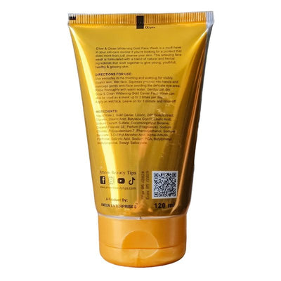 Glow & Clean Whitening Gold Caviar Face Wash – 120ml | Brightening, Anti-Aging & Deep Cleansing Formula for Radiant, Youthful Skin