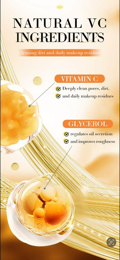 Pure Beauty Vitamin C Whitening Face Wash 100g Deeply Clean Skin Oil Vitamin C Face Wash Original