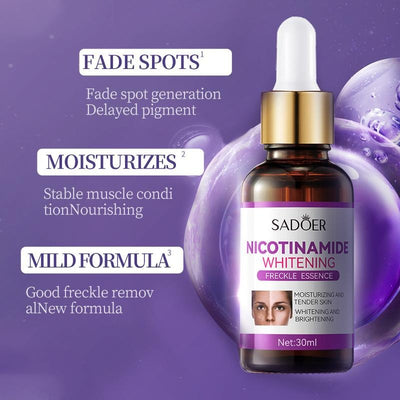 Sadoer Nicotinamide Lighten Freckles Essence Whitening Face Serum 30ml SD80168