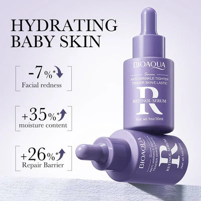 Bioaqua Retinol Serum Anti Wrinkle Fade Dark Spots Facial Serum Whiten Face Skincare Essence For Girls And Women 30ml