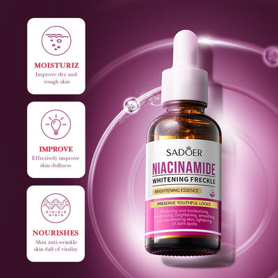 niacinamide serum dark spot remover whitening serum freckles treatment brightening serum vitamin b3 face serum pigmentation remover beauty serum moisturising serum for women skin glow essence