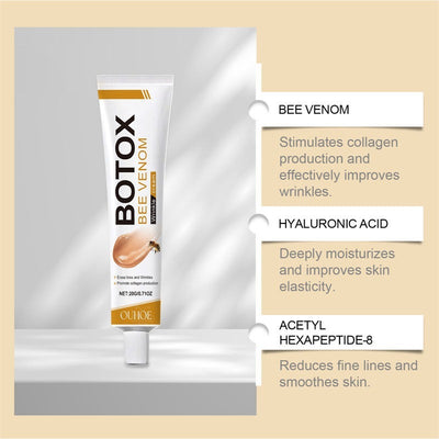 Botox Bee Venom Wrinkle Cream – Anti-Aging & Moisturizing Formula | Smooth Fine Lines, Hydrate Skin, Boost Collagen (20g)(H)