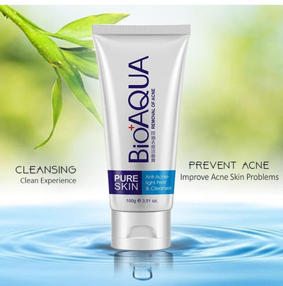 BIOAQUA - Facial Cleanser Acne Treatment Blackhead Remover Oil Whitening Shrink Pores Skin Care BQY00057