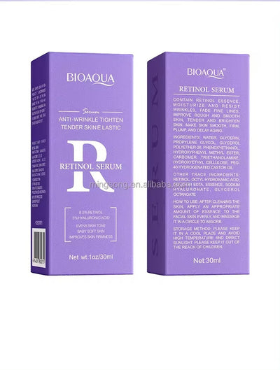 Bioaqua Retinol Serum Anti Wrinkle Fade Dark Spots Facial Serum Whiten Face Skincare Essence For Girls And Women 30ml