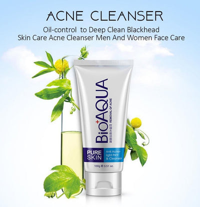 BIOAQUA - Facial Cleanser Acne Treatment Blackhead Remover Oil Whitening Shrink Pores Skin Care BQY00057