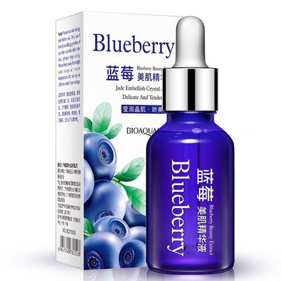 BIOAQUA Wonder Blueberry Whitening Pure Esence Hyaluronic Acid Face Serum & BIOAQUA Blueberry Moisturizing Facial Sheet Mask
